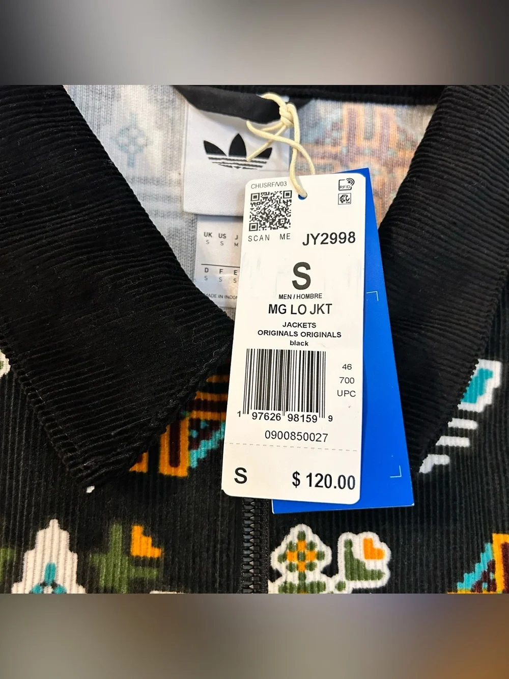 Adidas Monogram Allover Print Loose Coach Jacket S Nwt 100% Authentic JY2998